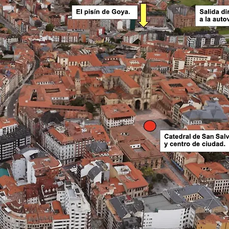 El Pisin De Goya: Piso Luminoso Con Garaje A Pie Del Centro De Oviedo.